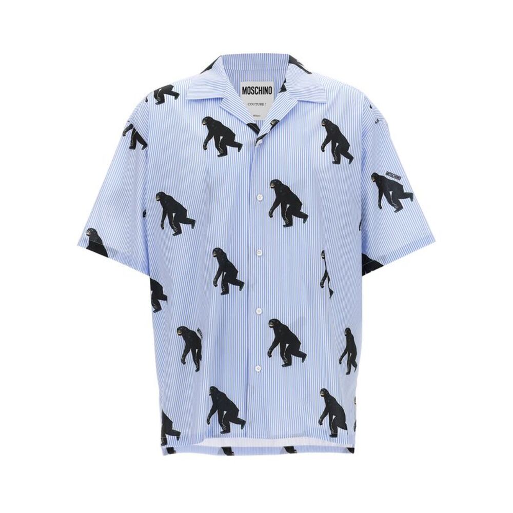 Moschino Blue Cotton Men's Blouse
